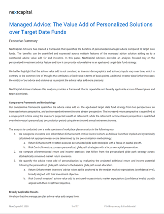 Managed Advice: The Value Add of Personalized Solutions over Target Date Funds